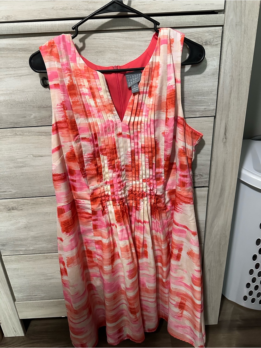 Sleeveless Pink Coral Print Midi Dress by rabbit rabbit rabbit size 16